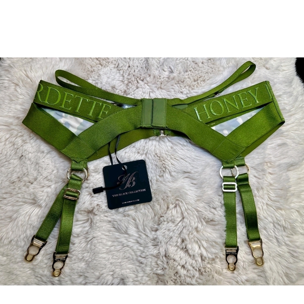Honey Birdette Green Camo Lingerie Set 34DD/E Note I Have Diferent Size - Picture 7 of 9